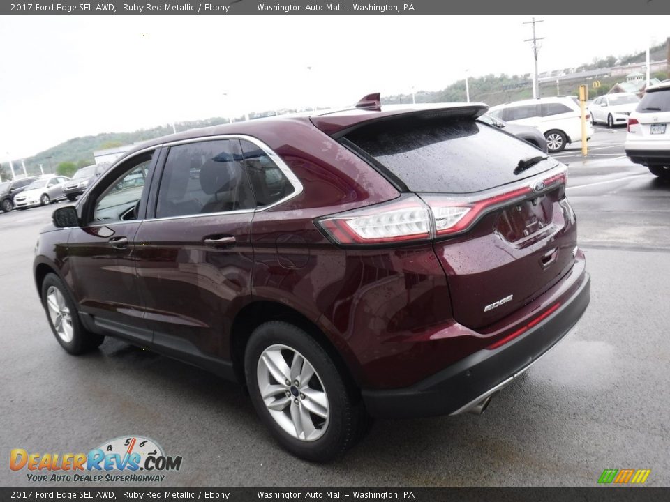 2017 Ford Edge SEL AWD Ruby Red Metallic / Ebony Photo #9