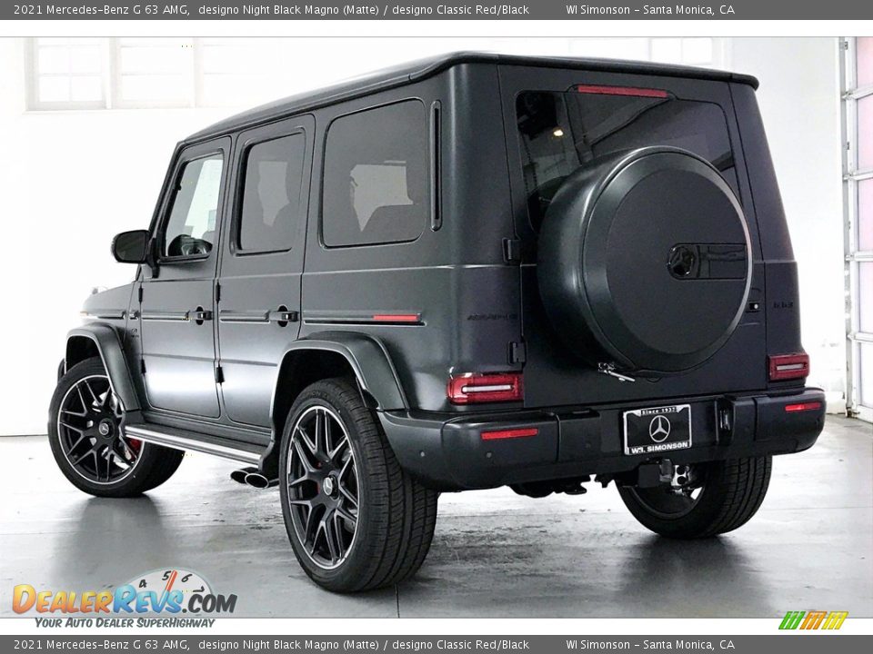 2021 Mercedes-Benz G 63 AMG designo Night Black Magno (Matte) / designo Classic Red/Black Photo #2