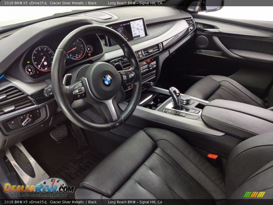 2018 BMW X5 xDrive35d Glacier Silver Metallic / Black Photo #16