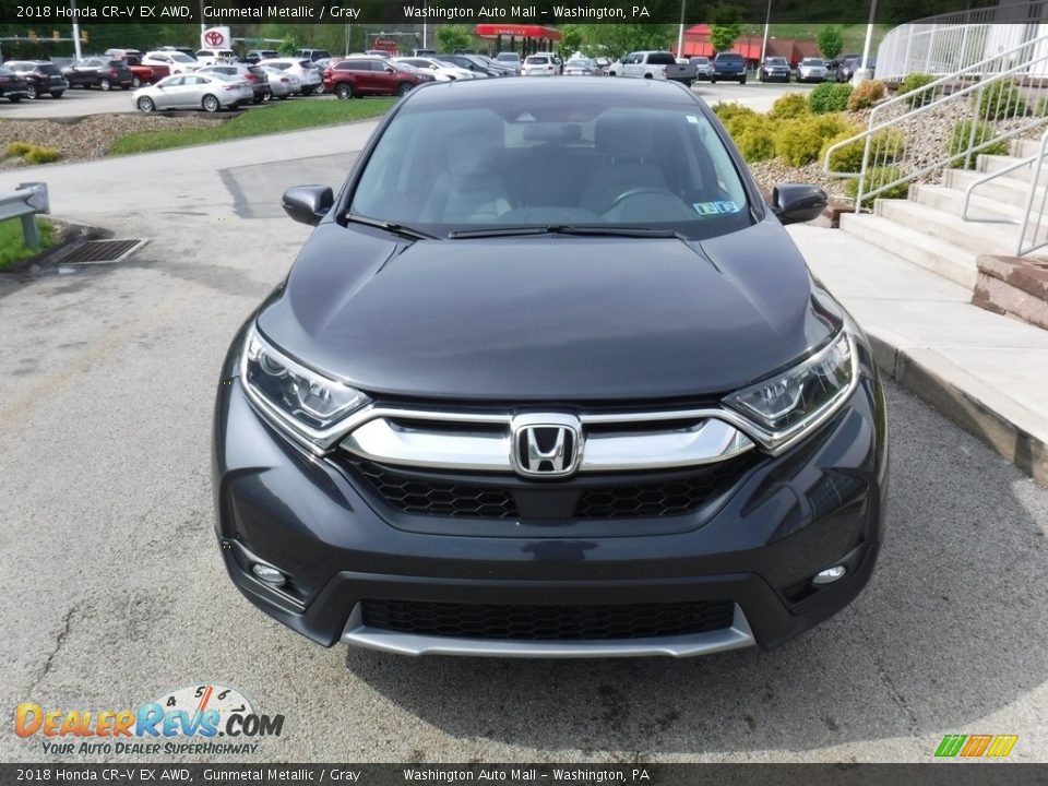 2018 Honda CR-V EX AWD Gunmetal Metallic / Gray Photo #9