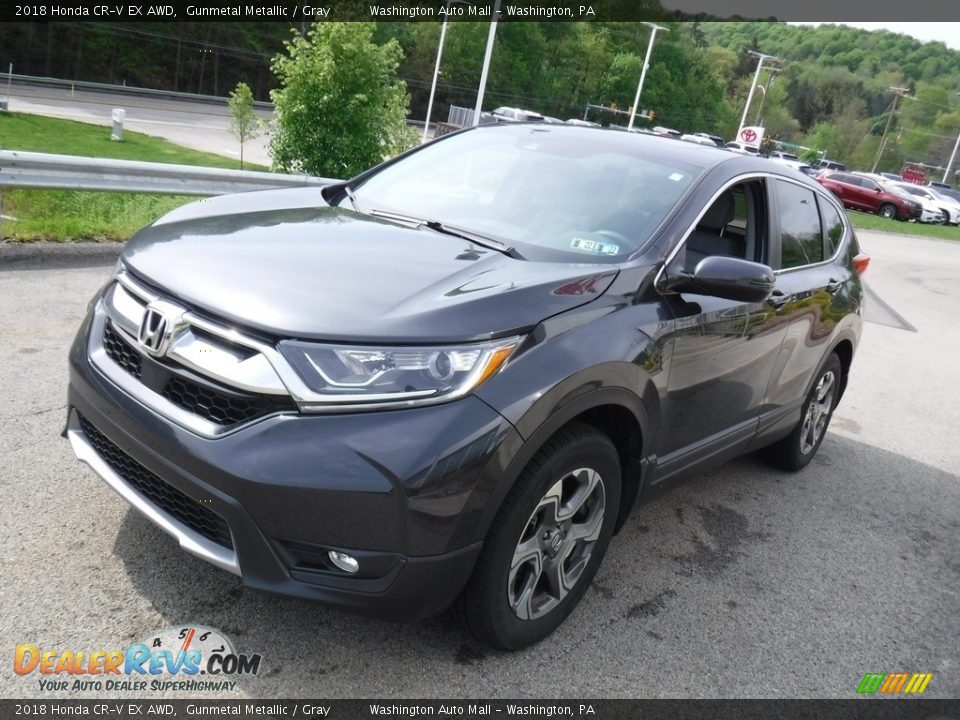 2018 Honda CR-V EX AWD Gunmetal Metallic / Gray Photo #10