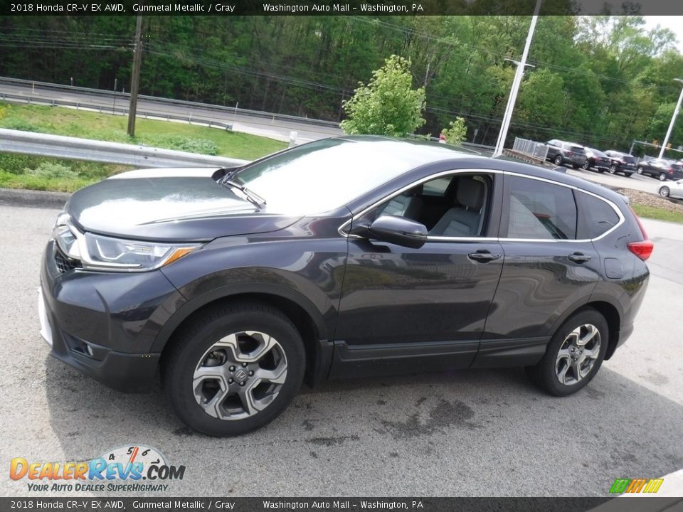 2018 Honda CR-V EX AWD Gunmetal Metallic / Gray Photo #11