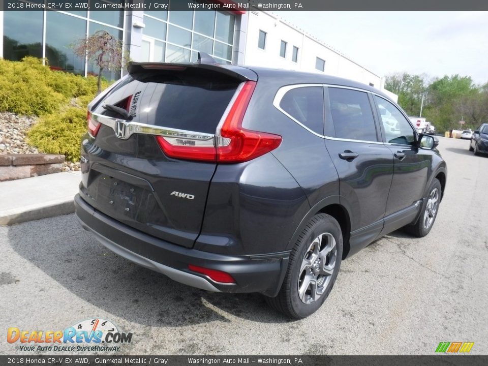 2018 Honda CR-V EX AWD Gunmetal Metallic / Gray Photo #14