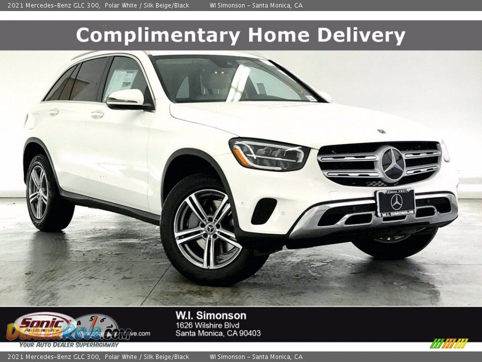 2021 Mercedes-Benz GLC 300 Polar White / Silk Beige/Black Photo #1