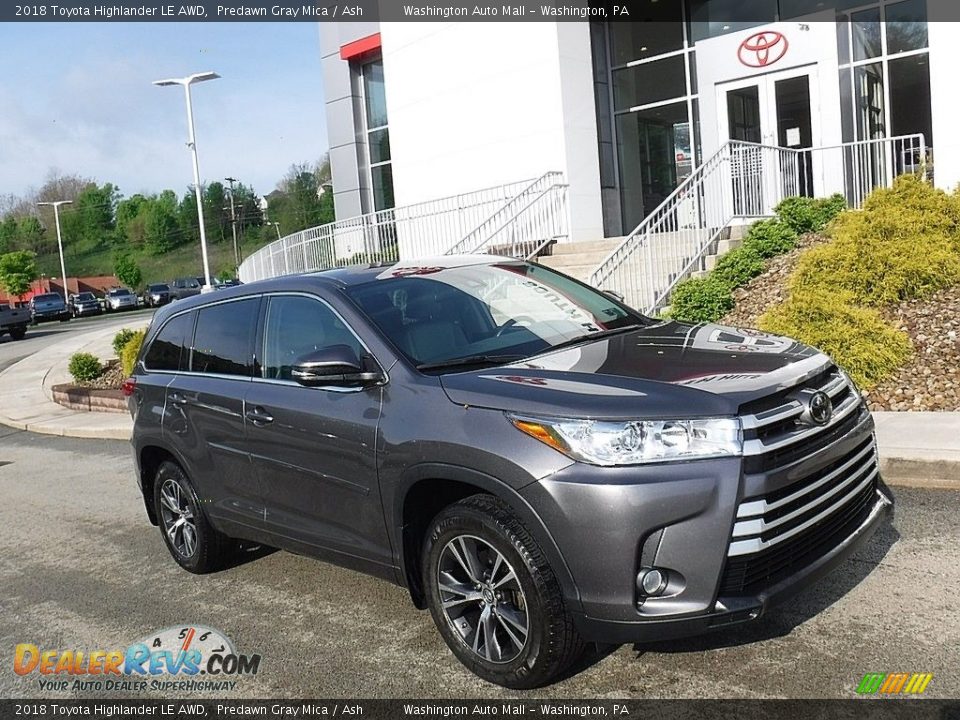 2018 Toyota Highlander LE AWD Predawn Gray Mica / Ash Photo #1