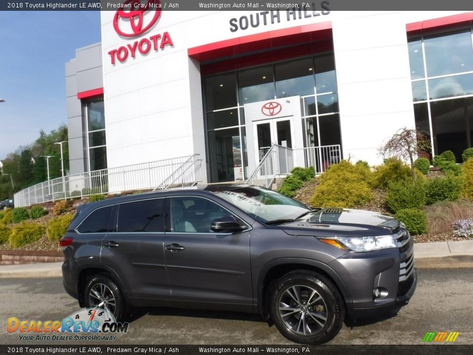 2018 Toyota Highlander LE AWD Predawn Gray Mica / Ash Photo #2