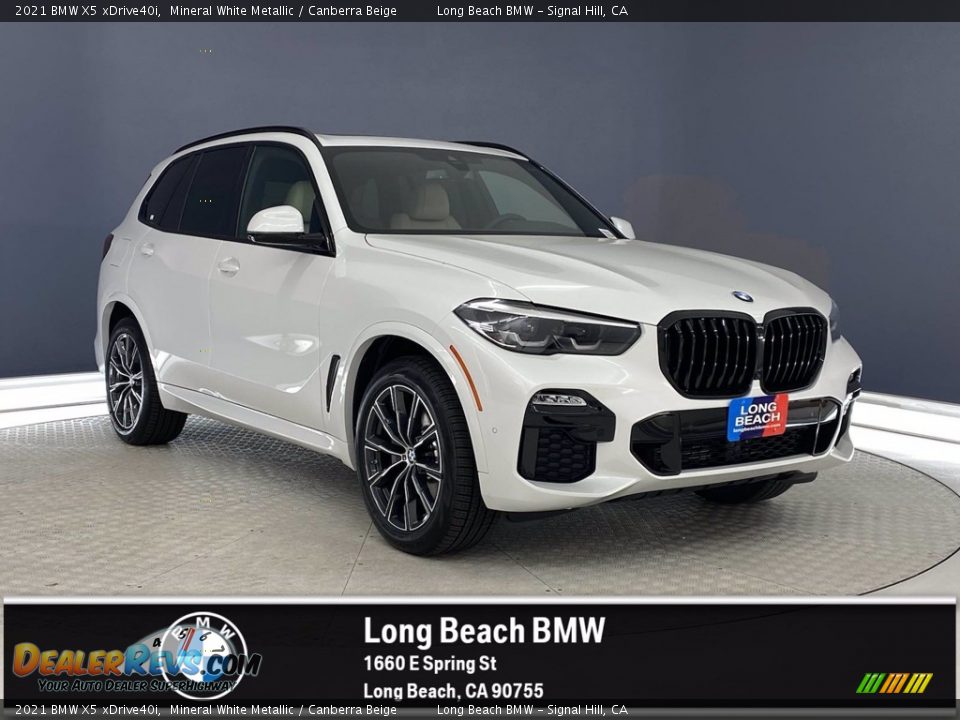 2021 BMW X5 xDrive40i Mineral White Metallic / Canberra Beige Photo #1