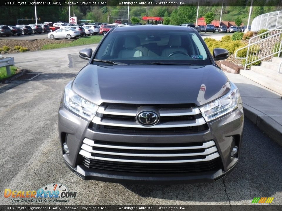 2018 Toyota Highlander LE AWD Predawn Gray Mica / Ash Photo #7