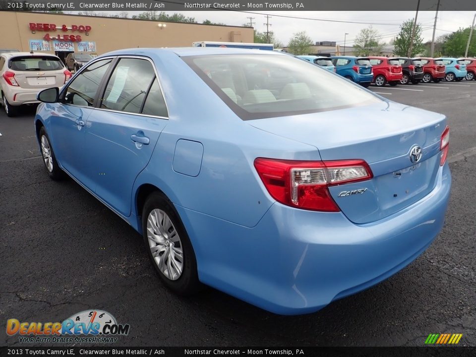 2013 Toyota Camry LE Clearwater Blue Metallic / Ash Photo #2