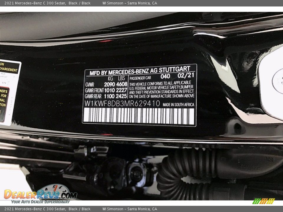 2021 Mercedes-Benz C 300 Sedan Black / Black Photo #11