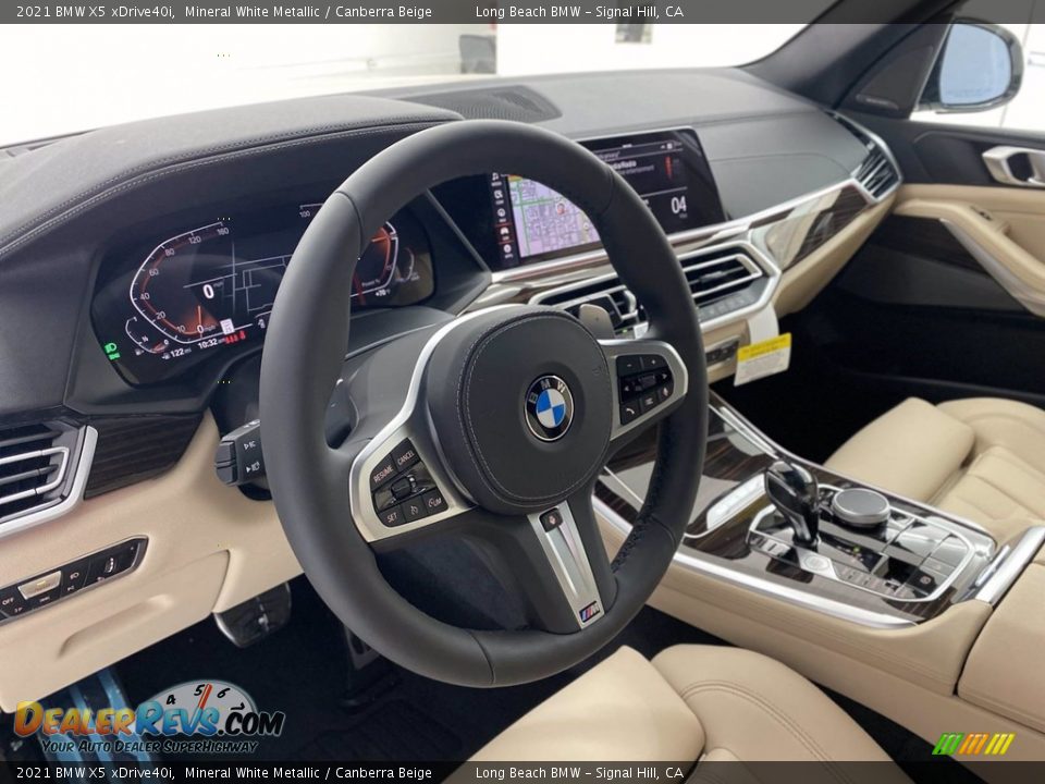 2021 BMW X5 xDrive40i Mineral White Metallic / Canberra Beige Photo #12