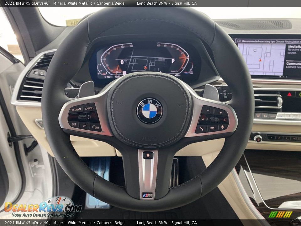 2021 BMW X5 xDrive40i Mineral White Metallic / Canberra Beige Photo #14