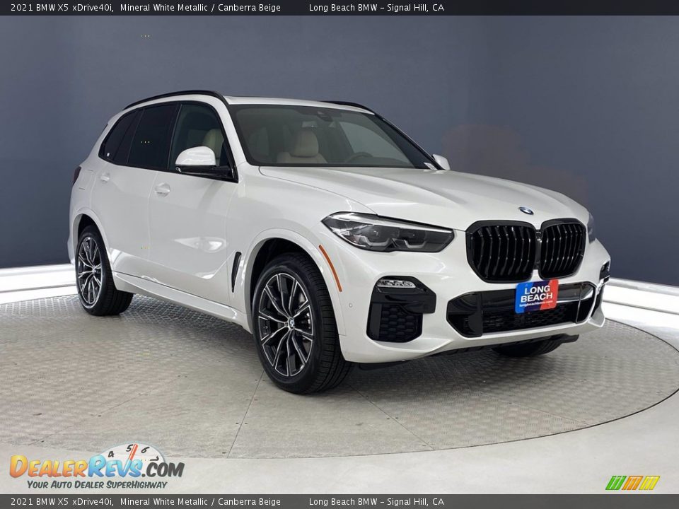 2021 BMW X5 xDrive40i Mineral White Metallic / Canberra Beige Photo #27