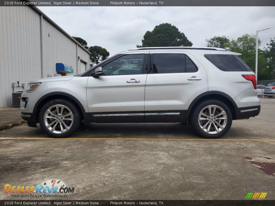 2018 Ford Explorer Limited Ingot Silver / Medium Stone Photo #7