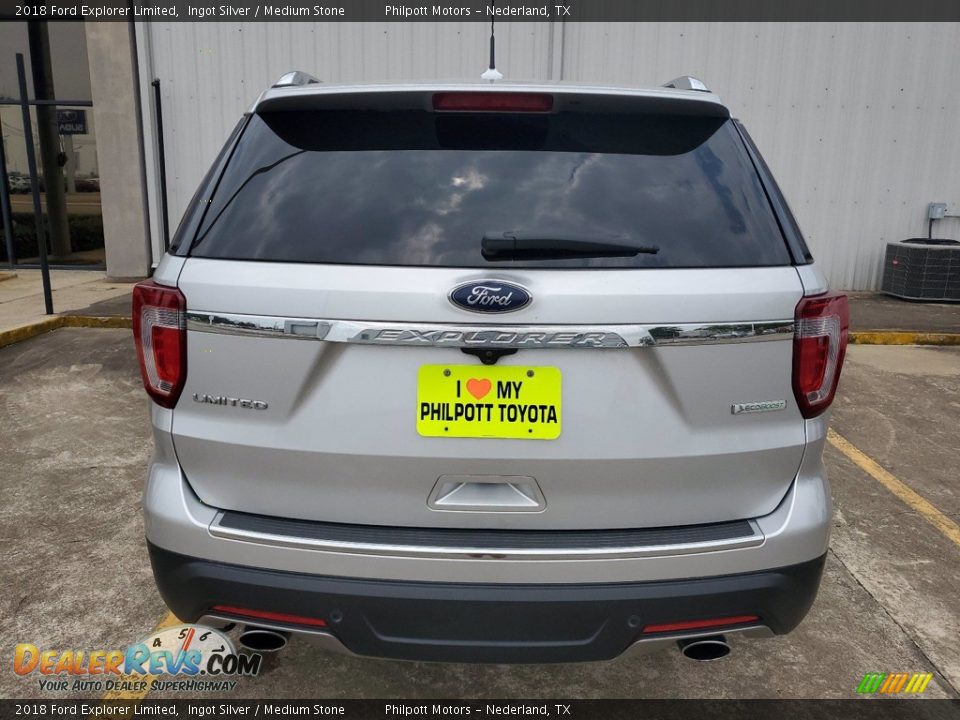 2018 Ford Explorer Limited Ingot Silver / Medium Stone Photo #8