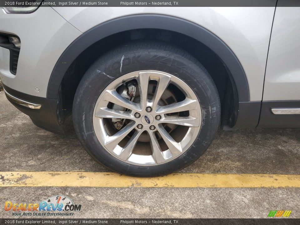 2018 Ford Explorer Limited Ingot Silver / Medium Stone Photo #10