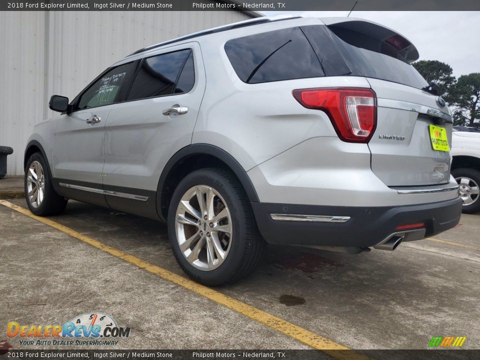 2018 Ford Explorer Limited Ingot Silver / Medium Stone Photo #11