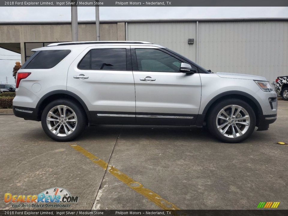2018 Ford Explorer Limited Ingot Silver / Medium Stone Photo #12