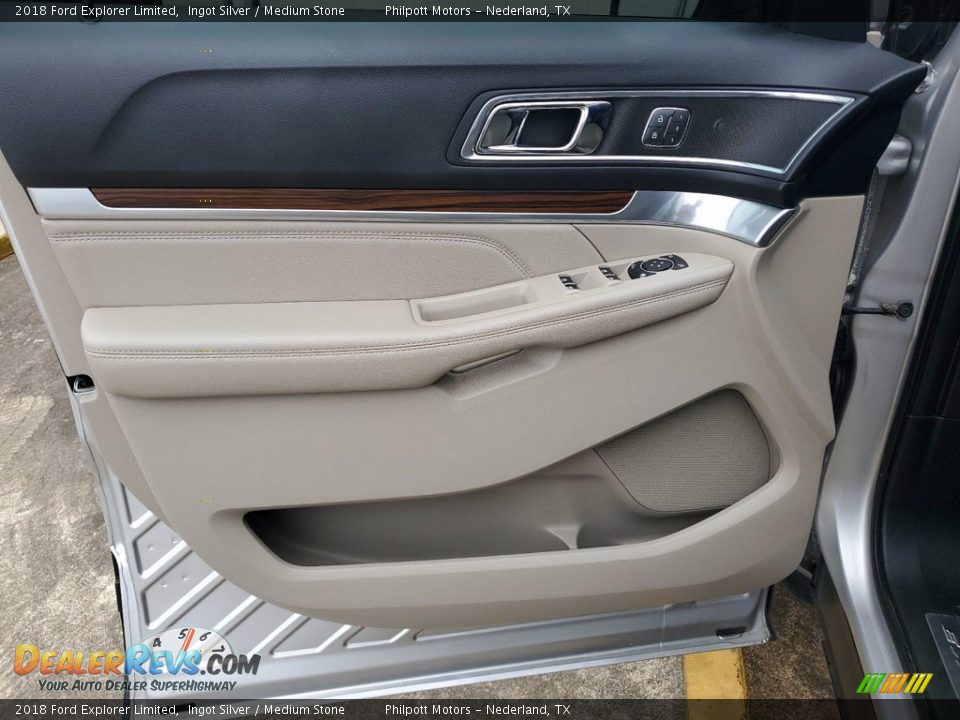 2018 Ford Explorer Limited Ingot Silver / Medium Stone Photo #13