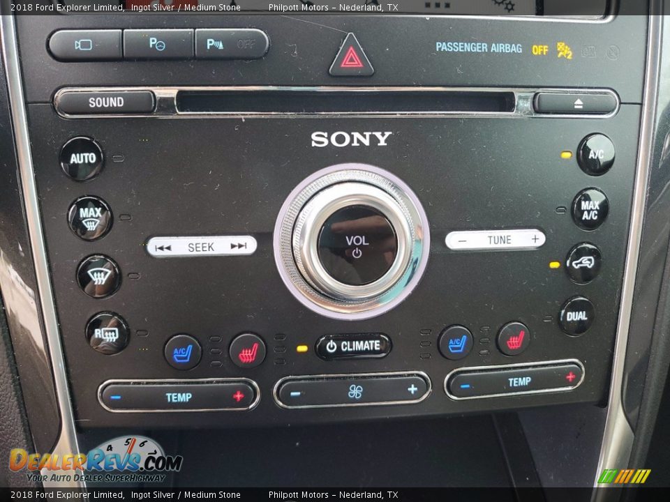 2018 Ford Explorer Limited Ingot Silver / Medium Stone Photo #19