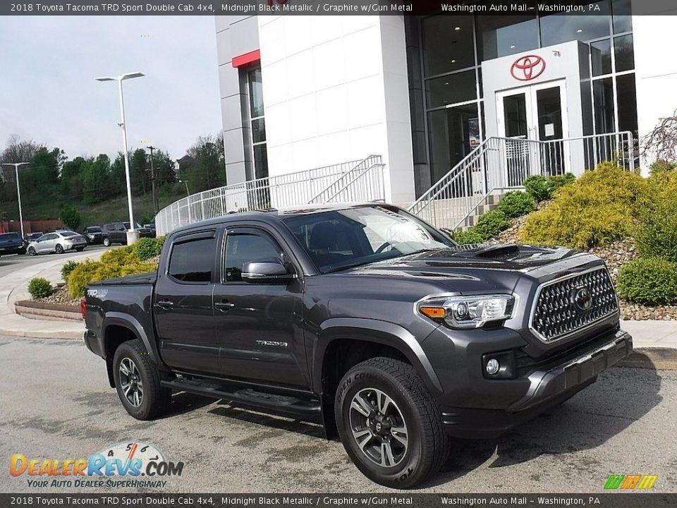 2018 Toyota Tacoma TRD Sport Double Cab 4x4 Midnight Black Metallic / Graphite w/Gun Metal Photo #1