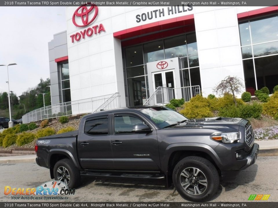 2018 Toyota Tacoma TRD Sport Double Cab 4x4 Midnight Black Metallic / Graphite w/Gun Metal Photo #2