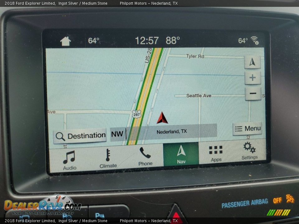 2018 Ford Explorer Limited Ingot Silver / Medium Stone Photo #21