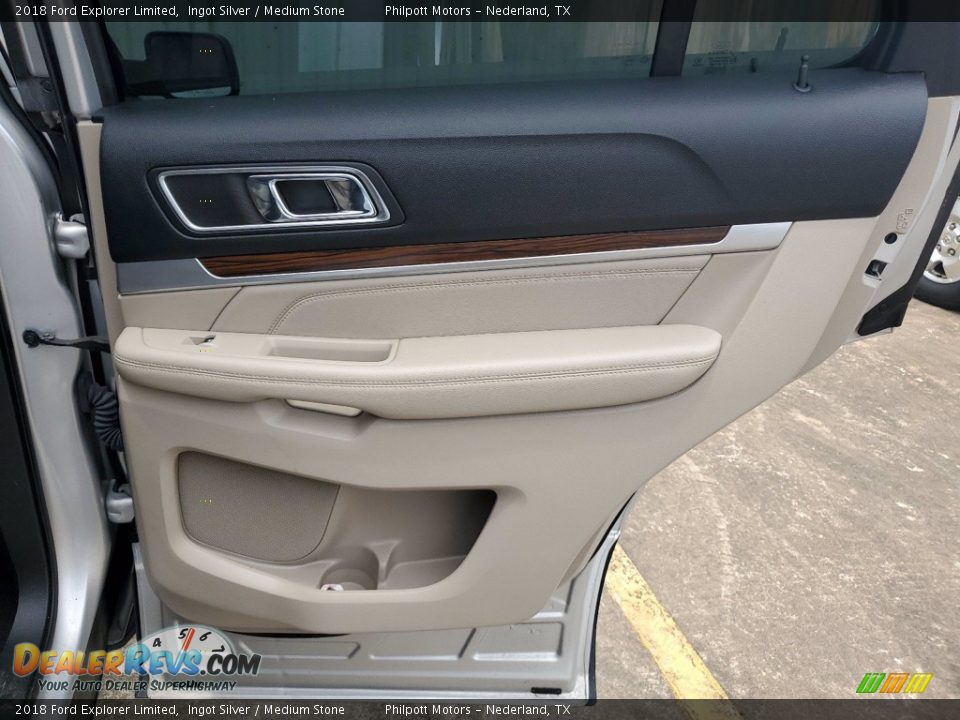 2018 Ford Explorer Limited Ingot Silver / Medium Stone Photo #26
