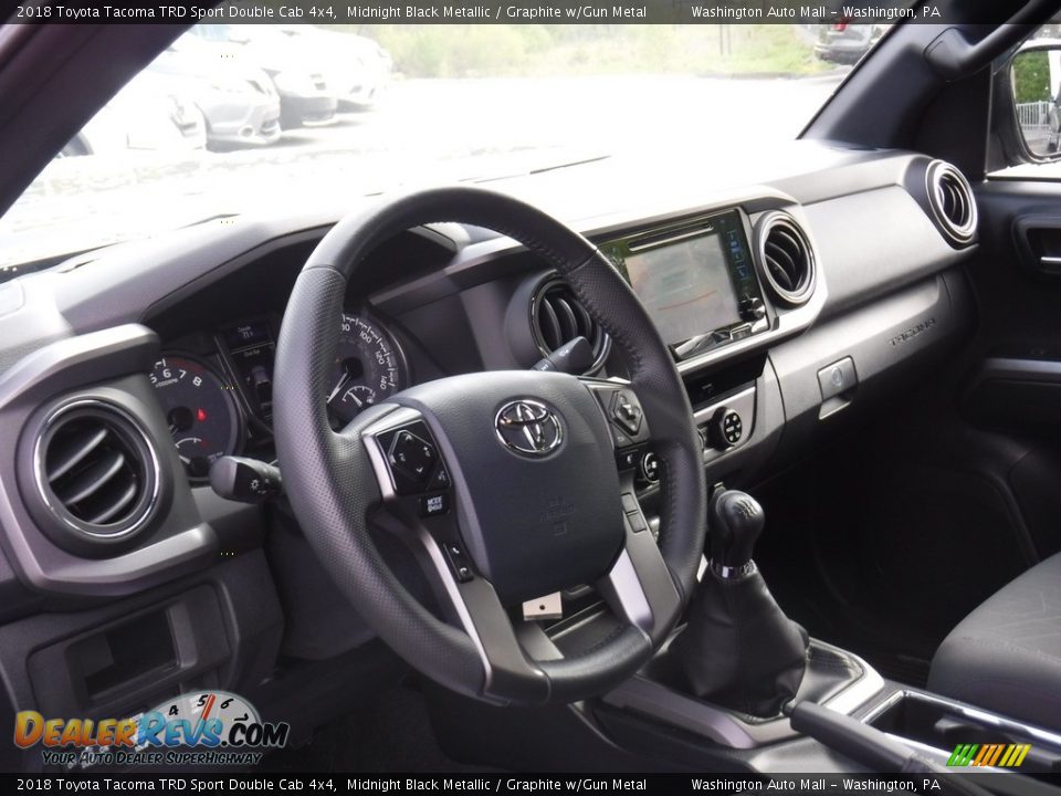 2018 Toyota Tacoma TRD Sport Double Cab 4x4 Midnight Black Metallic / Graphite w/Gun Metal Photo #21