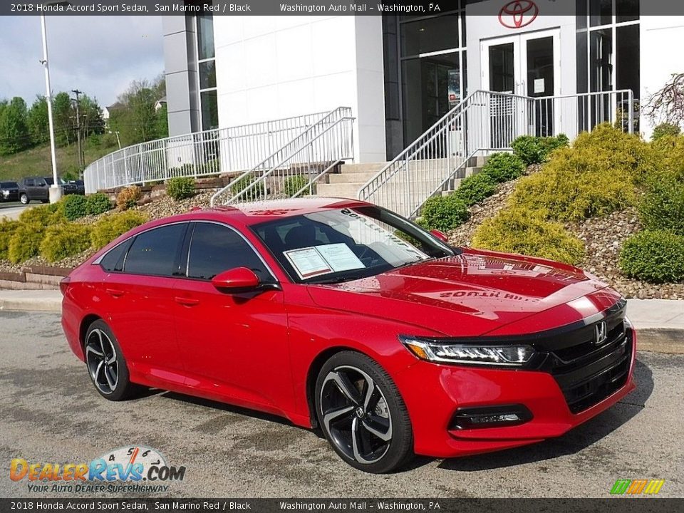 2018 Honda Accord Sport Sedan San Marino Red / Black Photo #1