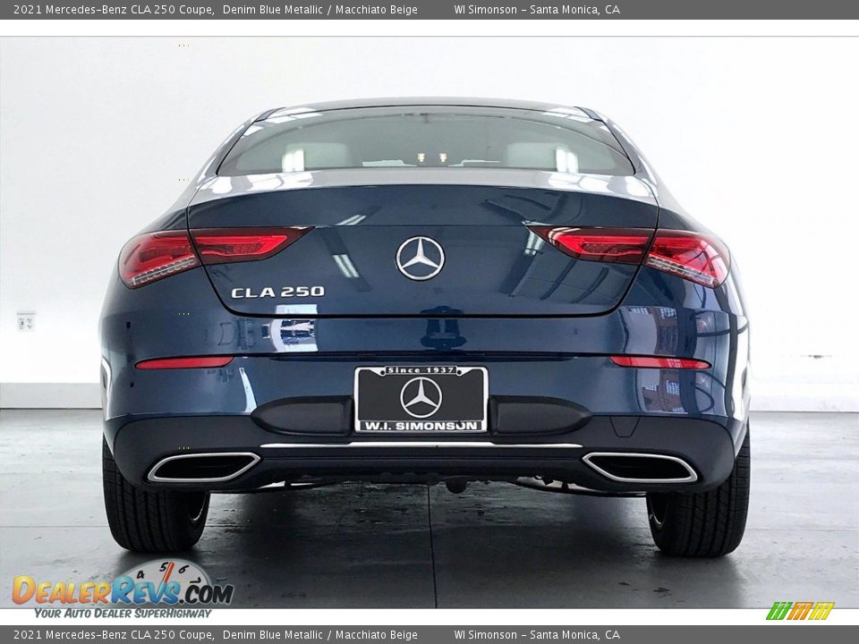 2021 Mercedes-Benz CLA 250 Coupe Denim Blue Metallic / Macchiato Beige Photo #3