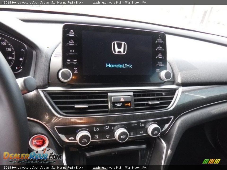 2018 Honda Accord Sport Sedan San Marino Red / Black Photo #3