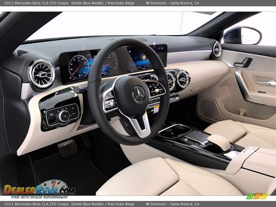 2021 Mercedes-Benz CLA 250 Coupe Denim Blue Metallic / Macchiato Beige Photo #4