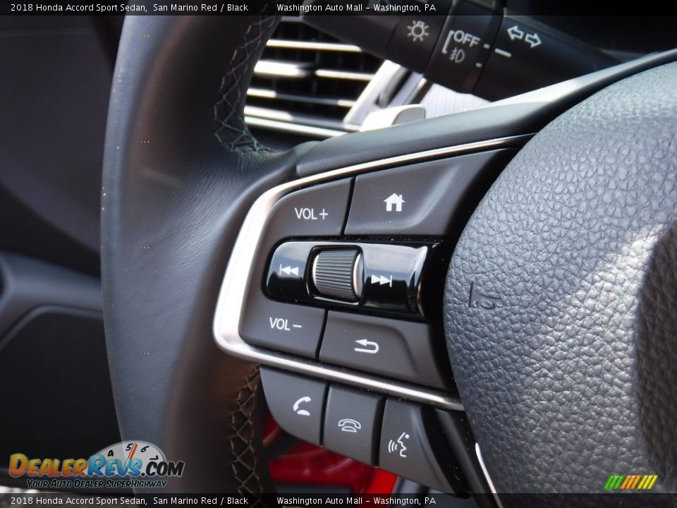 2018 Honda Accord Sport Sedan San Marino Red / Black Photo #6