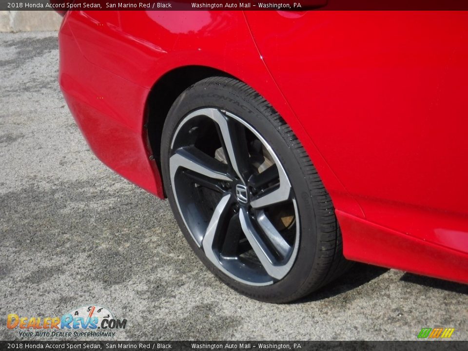 2018 Honda Accord Sport Sedan San Marino Red / Black Photo #8