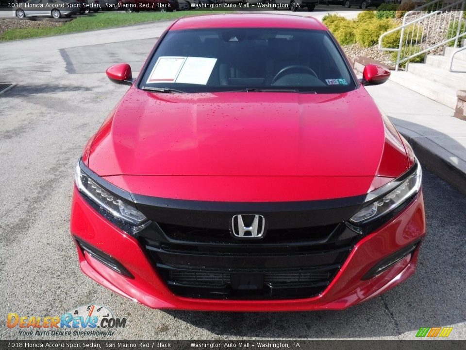 2018 Honda Accord Sport Sedan San Marino Red / Black Photo #9