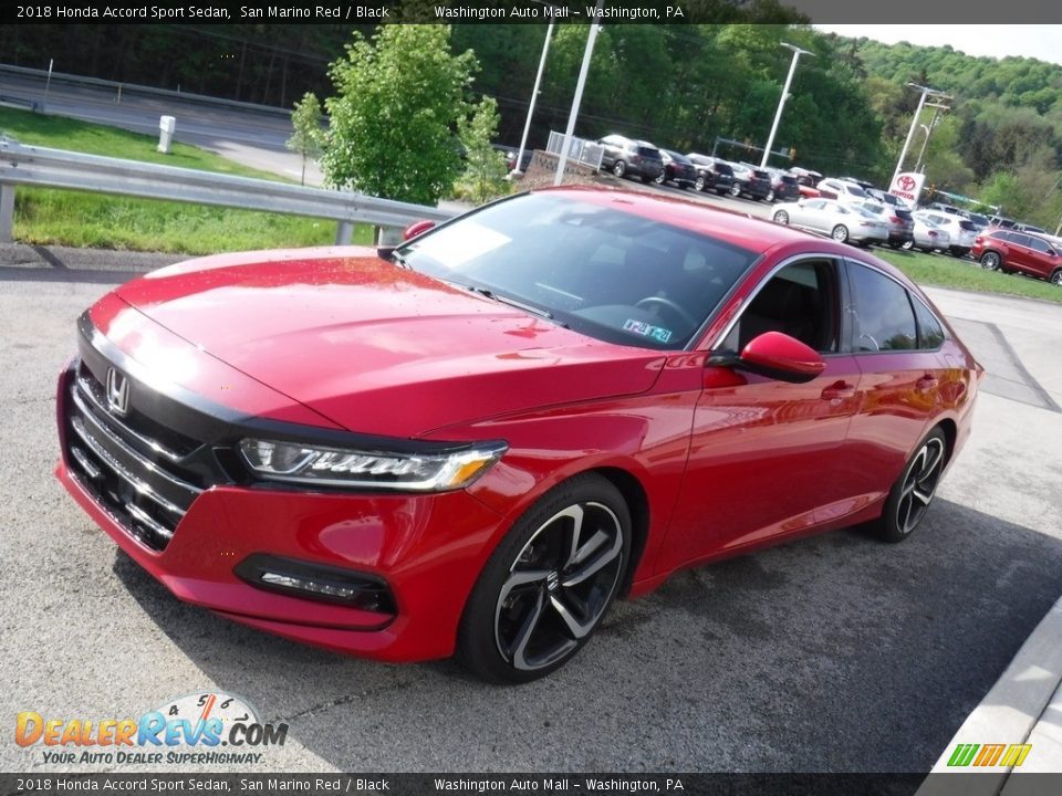 2018 Honda Accord Sport Sedan San Marino Red / Black Photo #10