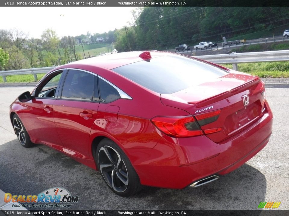 2018 Honda Accord Sport Sedan San Marino Red / Black Photo #12