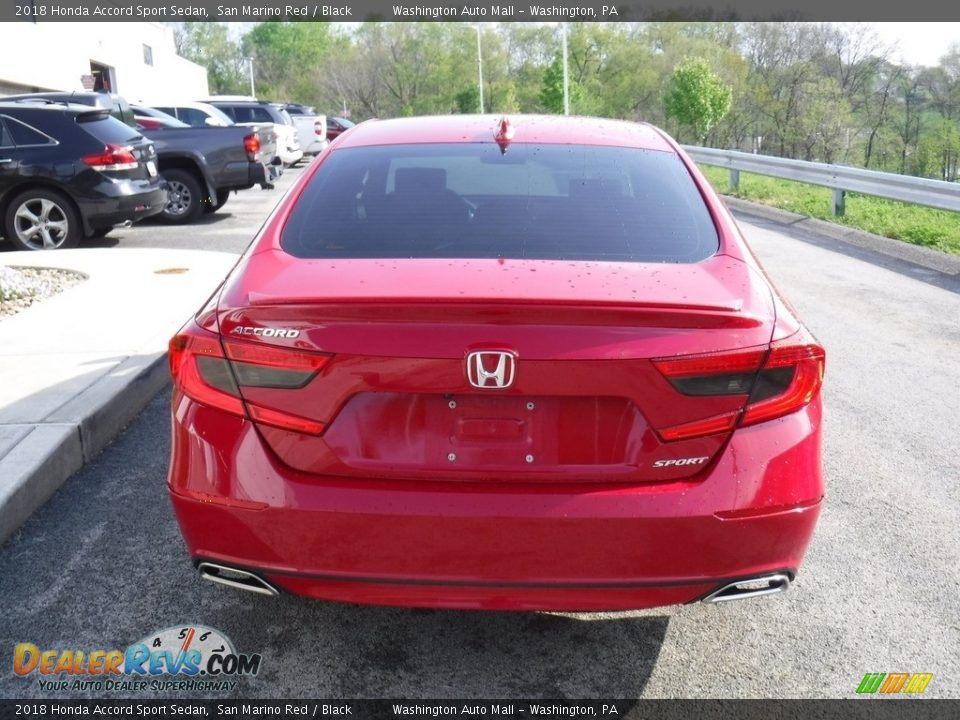 2018 Honda Accord Sport Sedan San Marino Red / Black Photo #13