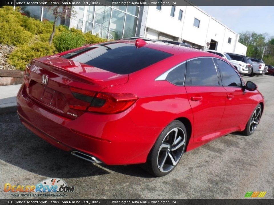 2018 Honda Accord Sport Sedan San Marino Red / Black Photo #14