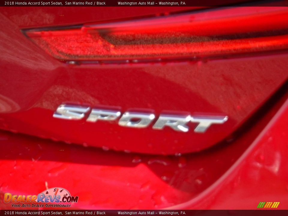 2018 Honda Accord Sport Sedan San Marino Red / Black Photo #15