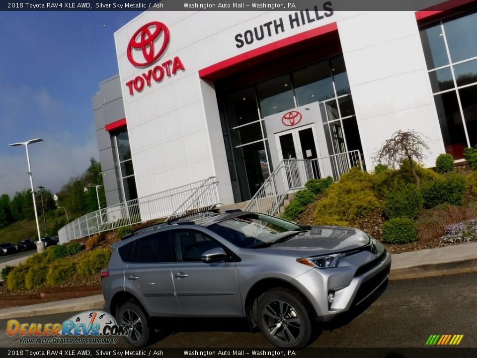 2018 Toyota RAV4 XLE AWD Silver Sky Metallic / Ash Photo #2