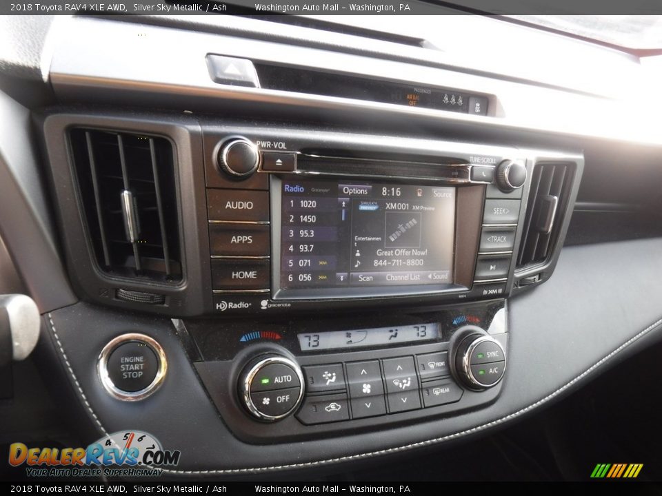2018 Toyota RAV4 XLE AWD Silver Sky Metallic / Ash Photo #3