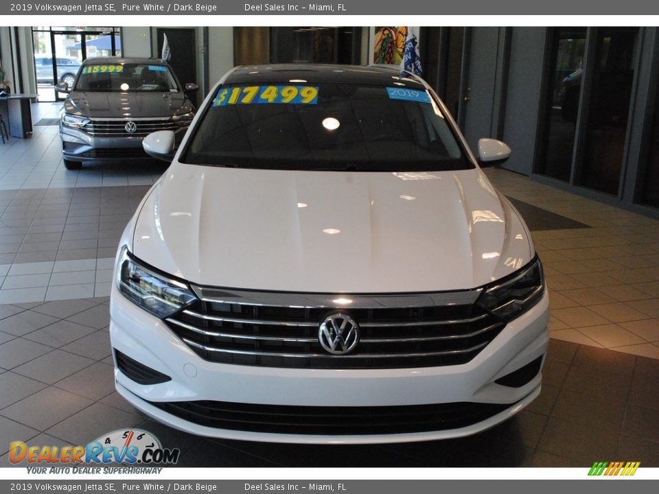 2019 Volkswagen Jetta SE Pure White / Dark Beige Photo #3
