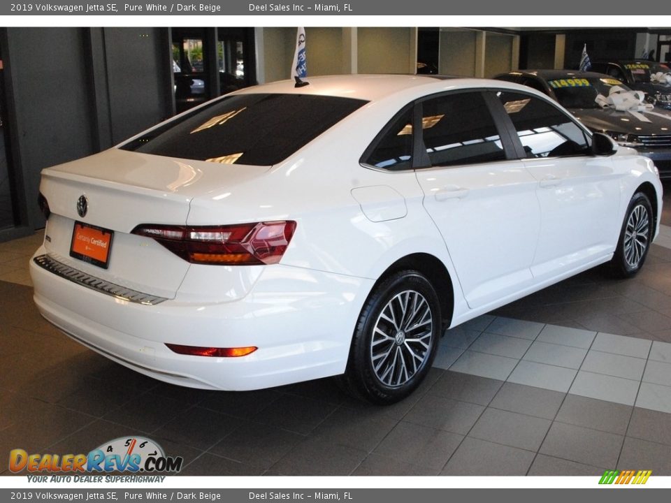 2019 Volkswagen Jetta SE Pure White / Dark Beige Photo #9