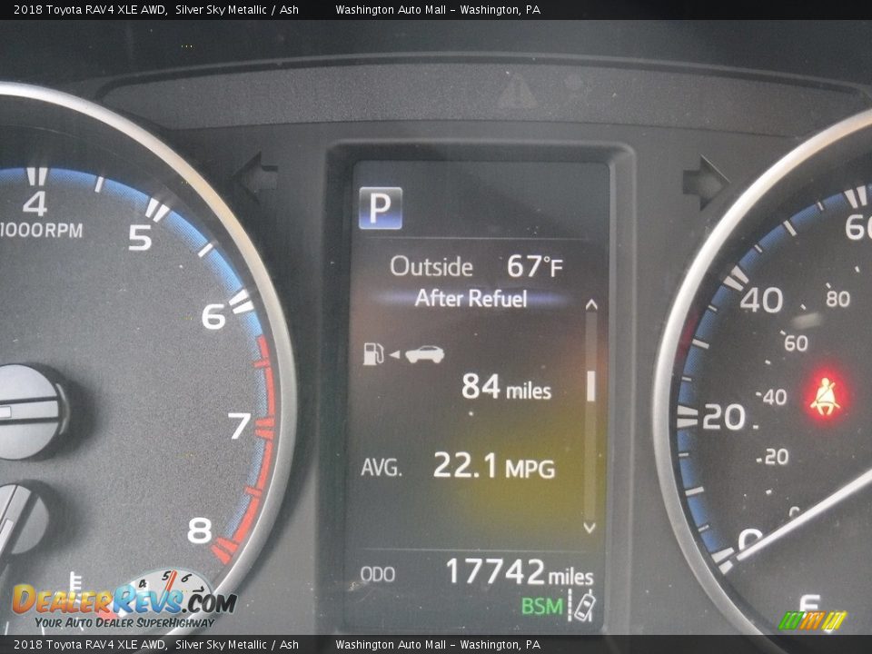 2018 Toyota RAV4 XLE AWD Silver Sky Metallic / Ash Photo #32