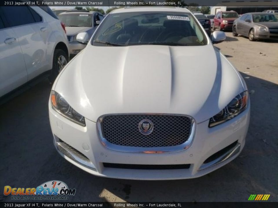 2013 Jaguar XF I4 T Polaris White / Dove/Warm Charcoal Photo #1