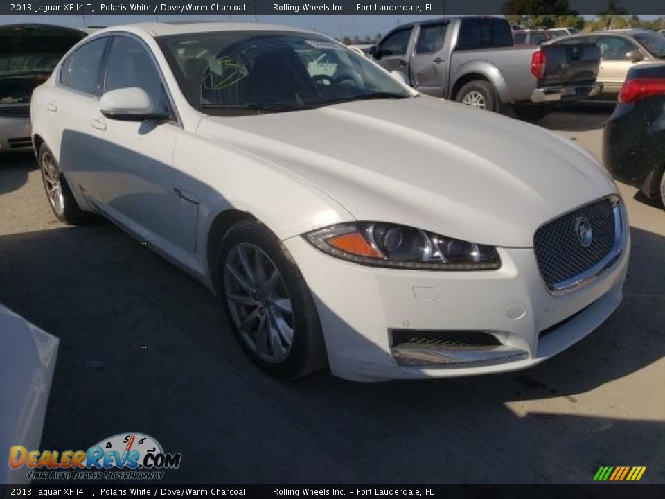 2013 Jaguar XF I4 T Polaris White / Dove/Warm Charcoal Photo #2