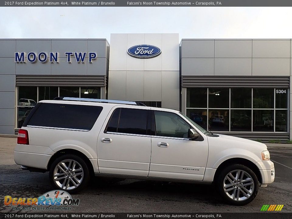 2017 Ford Expedition Platinum 4x4 White Platinum / Brunello Photo #1