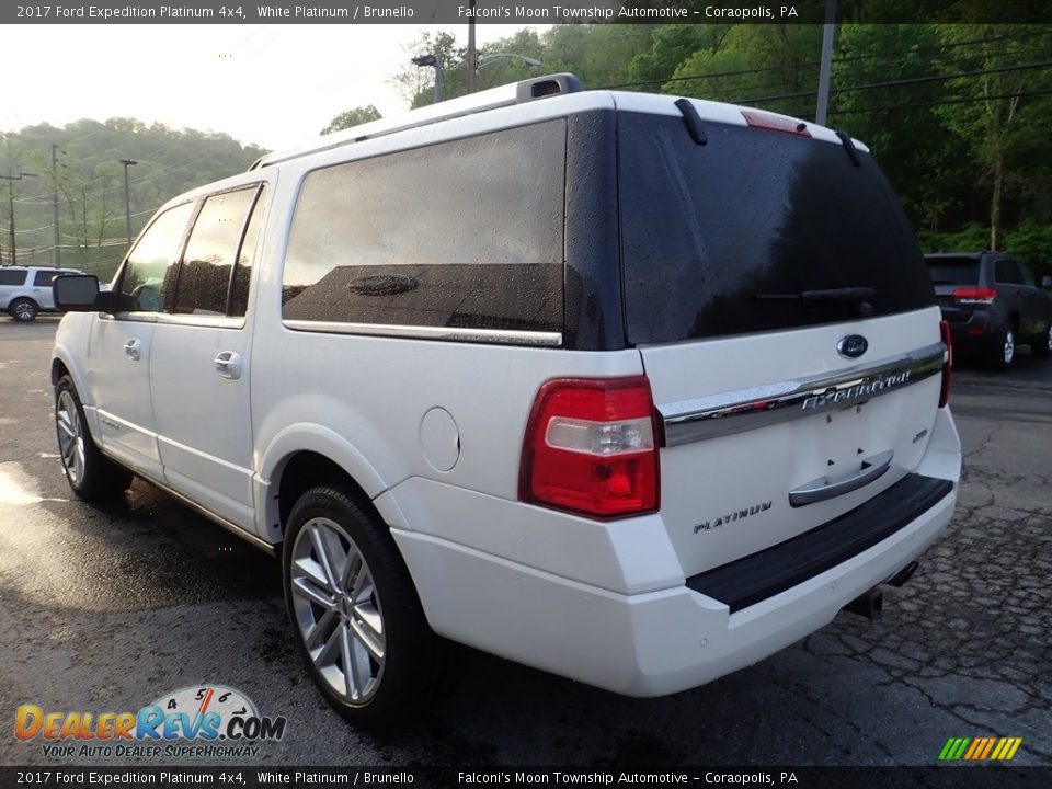 2017 Ford Expedition Platinum 4x4 White Platinum / Brunello Photo #5